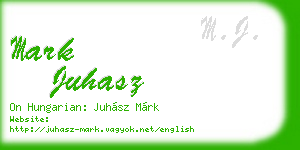 mark juhasz business card